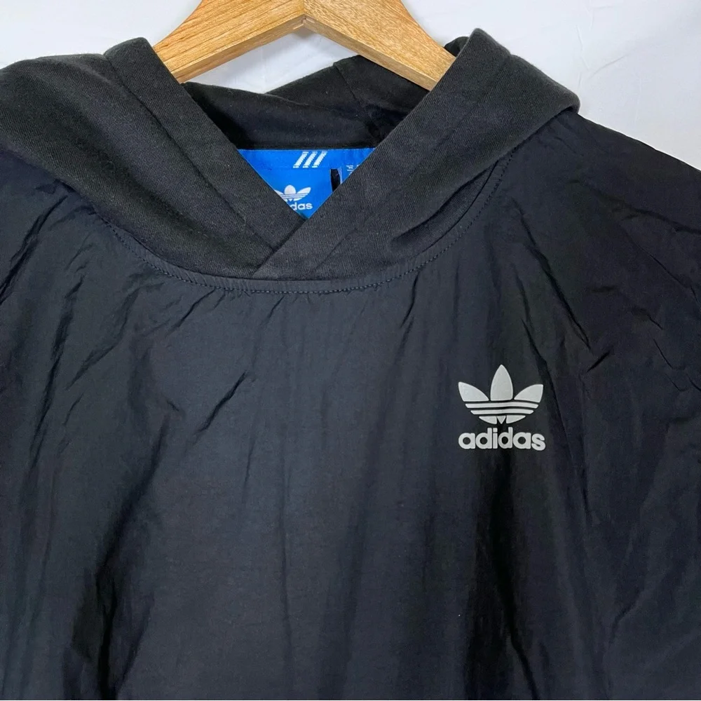 adidas Black Hooded Windbreaker Pullover